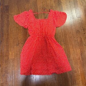 Sienna Sky Red Mini Flower Dress